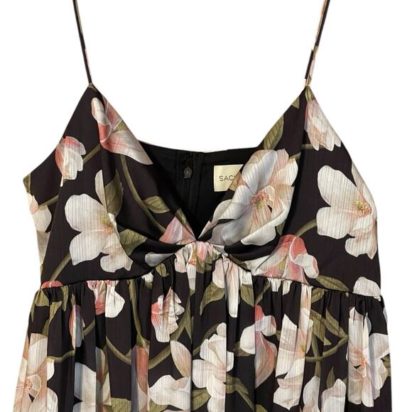 Sachin + Babi NEW Size 8 Jessica Floral V Neck Empire Waist Gown Ebony Garden - Picture 6 of 10